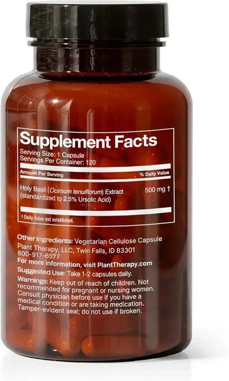 PLANT THERAPY - Plant Therapy Holy Basil 120 Capsulas - The Red Vitamin MX - Suplementos Alimenticios - {{ shop.shopifyCountryName }}