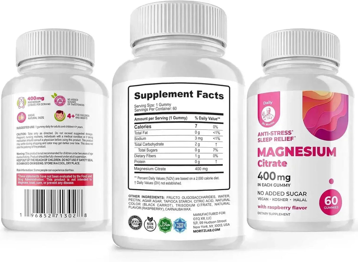 DR. MORITZ - DR. MORITZ Magnesium Gummies Sugar-Free 400Mg. 60 Gomitas - The Red Vitamin MX - Suplementos Alimenticios - {{ shop.shopifyCountryName }}
