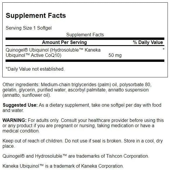 SWANSON - Swanson Quinogel 50Mg. 30 Capsulas Blandas - The Red Vitamin MX - Suplementos Alimenticios - {{ shop.shopifyCountryName }}