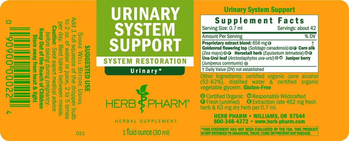 HERB PHARM - Herb Pharm Urinary System Support 1 Fl.Oz. - The Red Vitamin MX - Suplementos Alimenticios - {{ shop.shopifyCountryName }}
