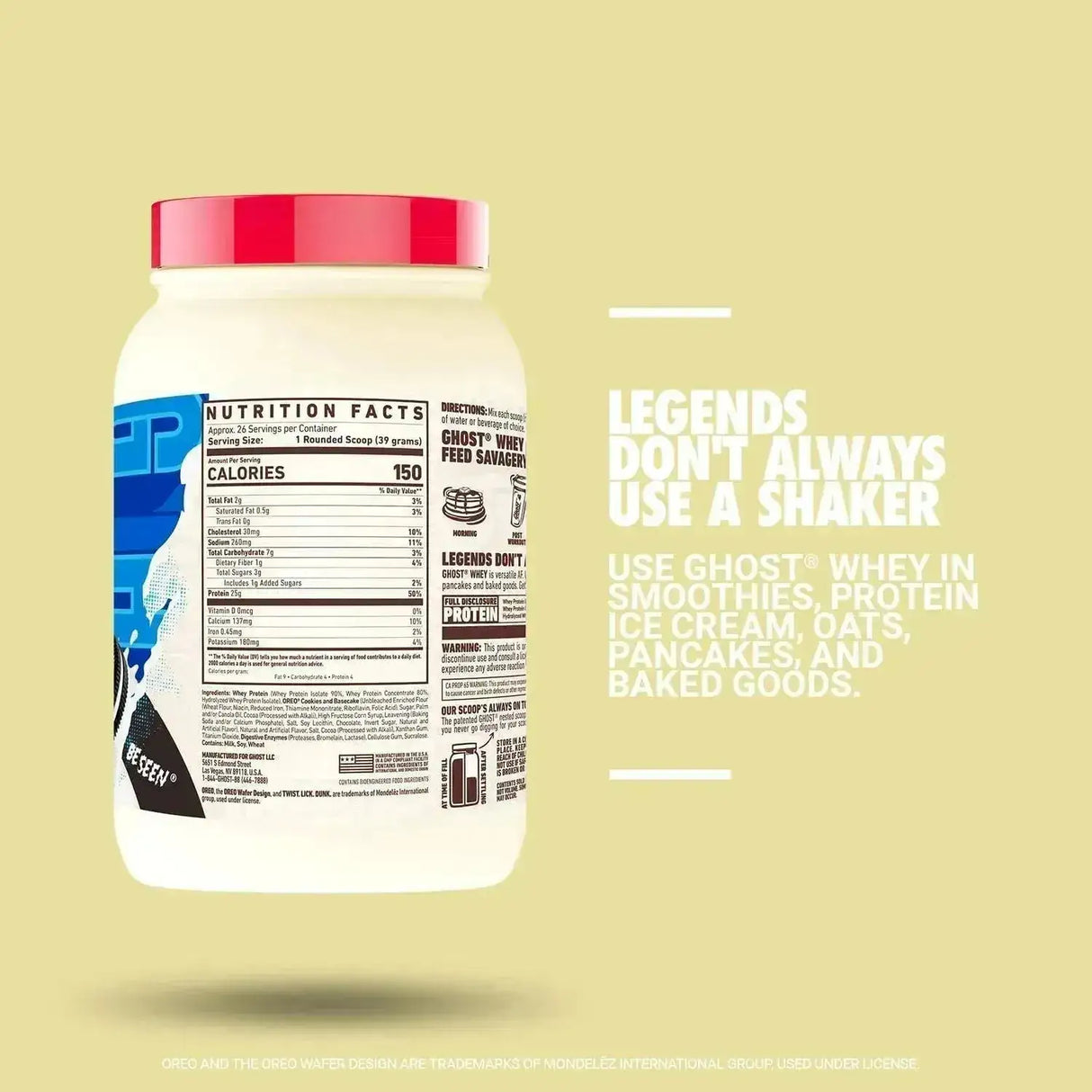 GHOST - GHOST Whey Protein Powder Oreo 1014Gr. - The Red Vitamin MX - Suplementos Alimenticios - {{ shop.shopifyCountryName }}