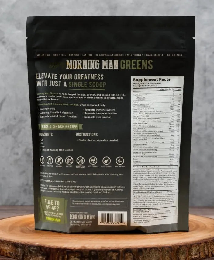 MORNING MAN - MORNING MAN Best Tasting Greens Probiotic Superfood Mix 30 Servicios 360Gr. - The Red Vitamin MX - Suplementos Alimenticios - {{ shop.shopifyCountryName }}