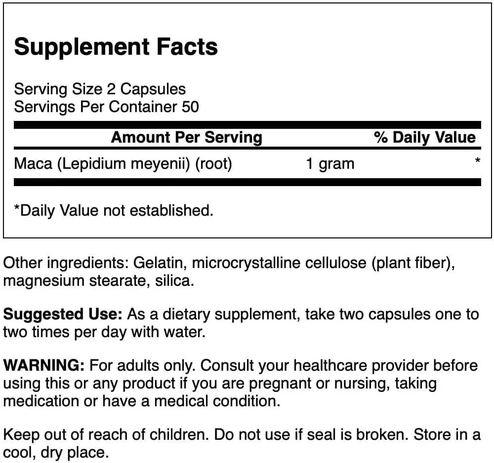 SWANSON - Swanson Full Spectrum Maca 500Mg. 100 Capsulas 2 Pack - The Red Vitamin MX - Suplementos Alimenticios - {{ shop.shopifyCountryName }}