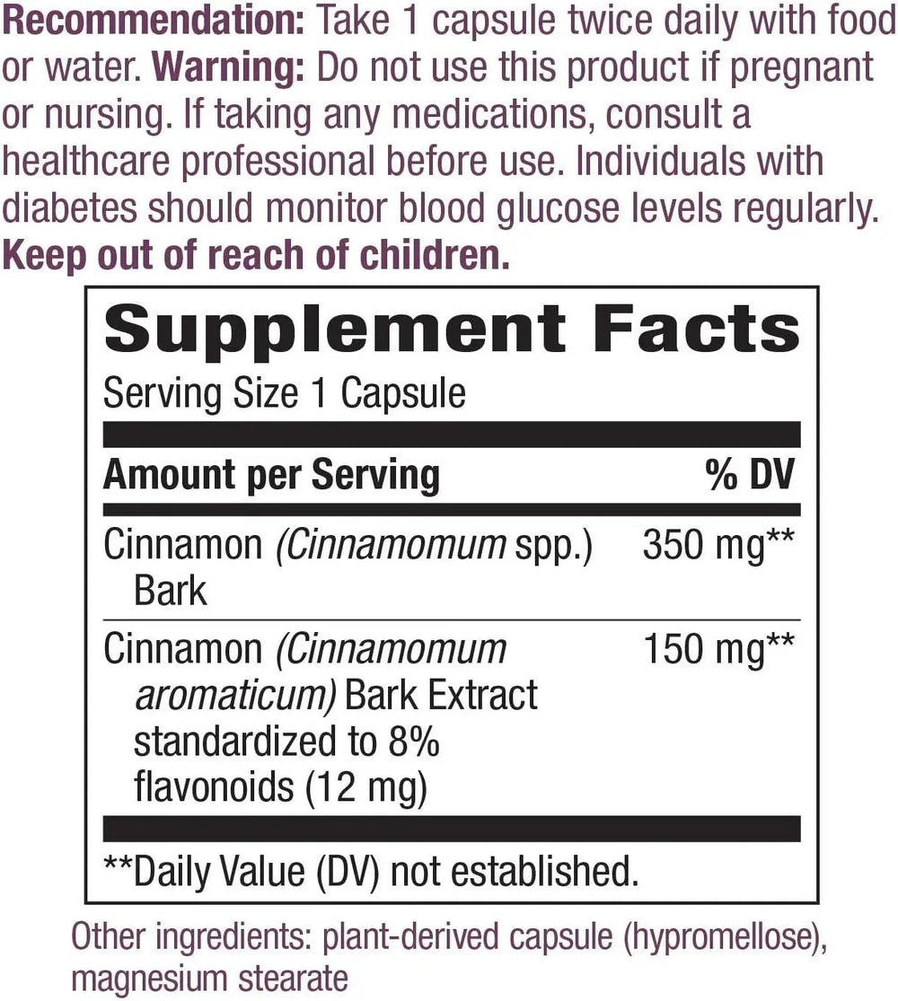 NATURE'S WAY - Nature's Way Premium Extract Cinnamon 60 Capsulas 2 Pack - The Red Vitamin MX - Suplementos Alimenticios - {{ shop.shopifyCountryName }}