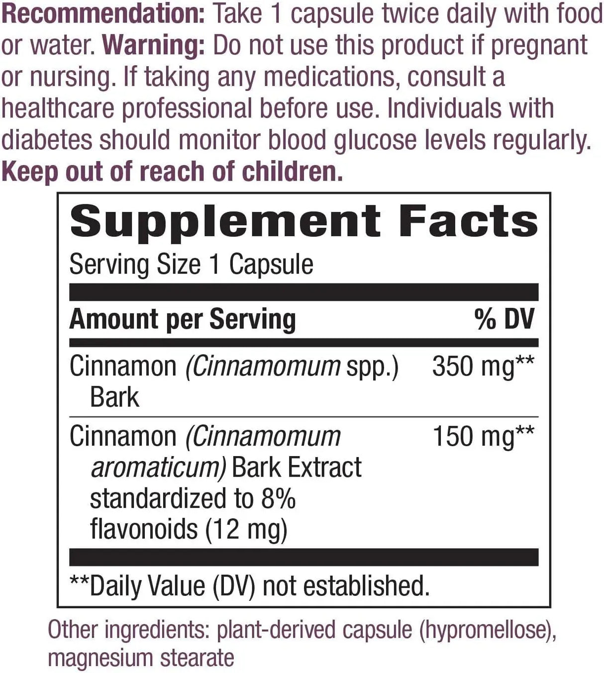 NATURE'S WAY - Nature's Way Premium Extract Cinnamon 60 Capsulas 2 Pack - The Red Vitamin MX - Suplementos Alimenticios - {{ shop.shopifyCountryName }}