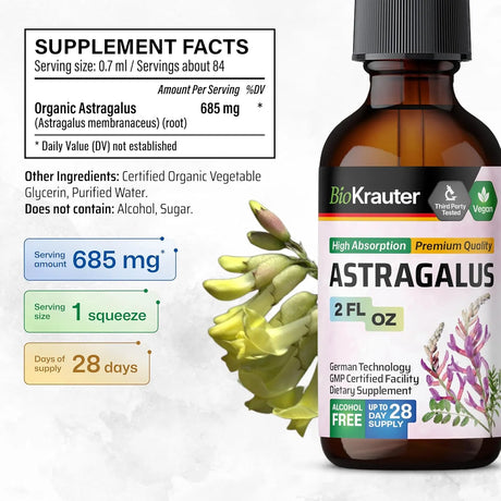BIOKRAUTER - BIO KRAUTER Astragalus Tincture 2 Fl.Oz. - The Red Vitamin MX - Suplementos Alimenticios - {{ shop.shopifyCountryName }}