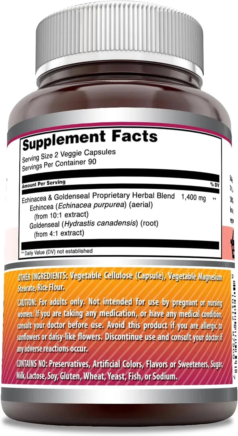 AMAZING FORMULAS - Amazing Formulas Echinacea & Goldenseal 1400Mg. 180 Capsulas - The Red Vitamin MX - Suplementos Alimenticios - {{ shop.shopifyCountryName }}