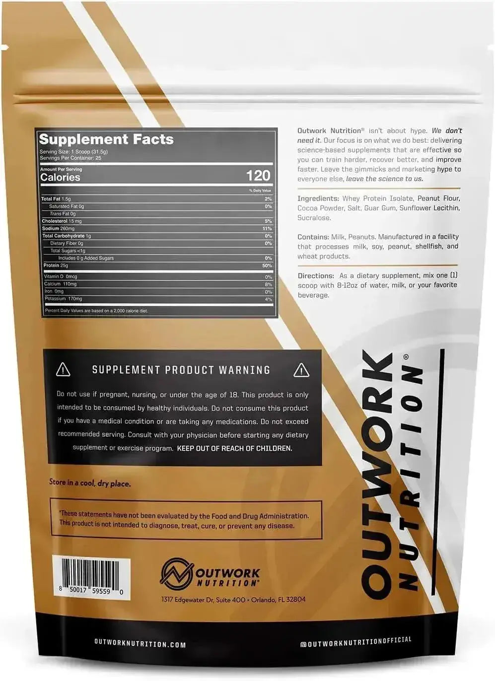 OUTWORK NUTRITION - Outwork Nutrition Build Whey Protein Isolate Powder Peanut Butter 25 Servicios - The Red Vitamin MX - Suplementos Alimenticios - {{ shop.shopifyCountryName }}