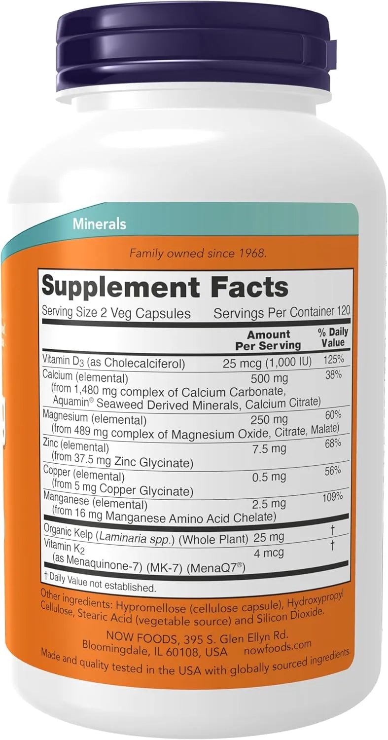 NOW SUPPLEMENTS - NOW Supplements Cal-Mag with Zinc Copper Manganese and Vitamin D 240 Capsulas - The Red Vitamin MX - Suplementos Alimenticios - {{ shop.shopifyCountryName }}