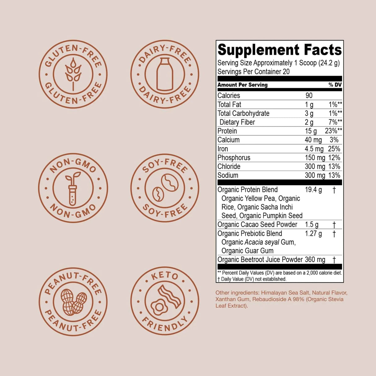 LIVE CONSCIOUS - Live Conscious Vegan Pea Protein Powder Cosmic Cacao 520Gr. - The Red Vitamin MX - Suplementos Alimenticios - {{ shop.shopifyCountryName }}