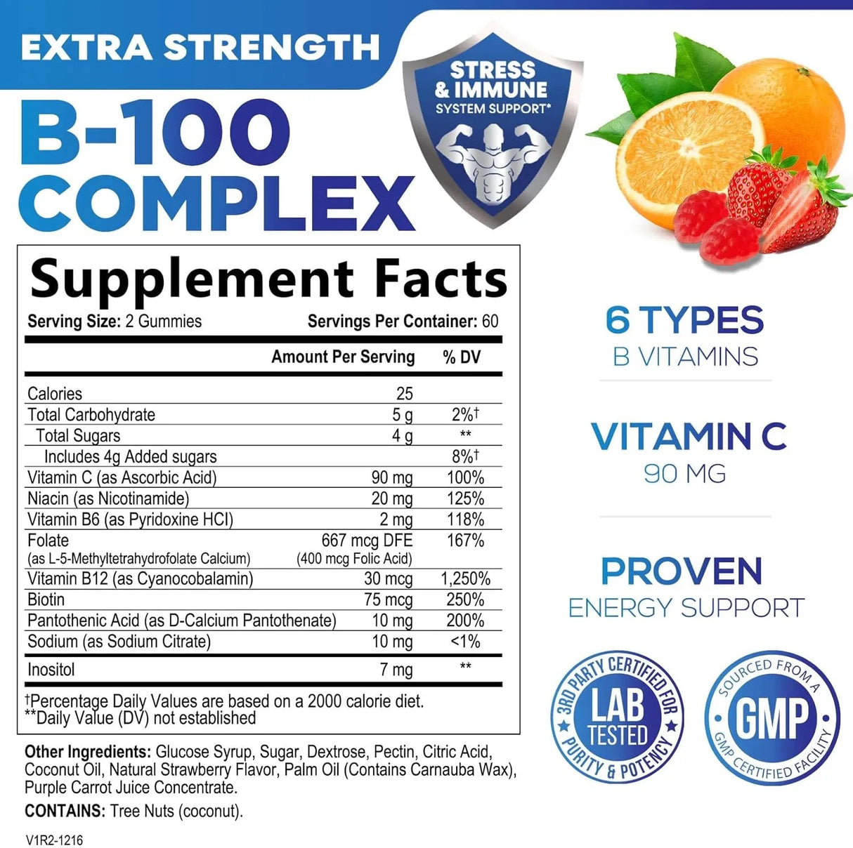 NATURE'S NUTRITION - Nature's Nutrition B-100 Complex Gummy 120 Gomitas - The Red Vitamin MX - Suplementos Alimenticios - {{ shop.shopifyCountryName }}