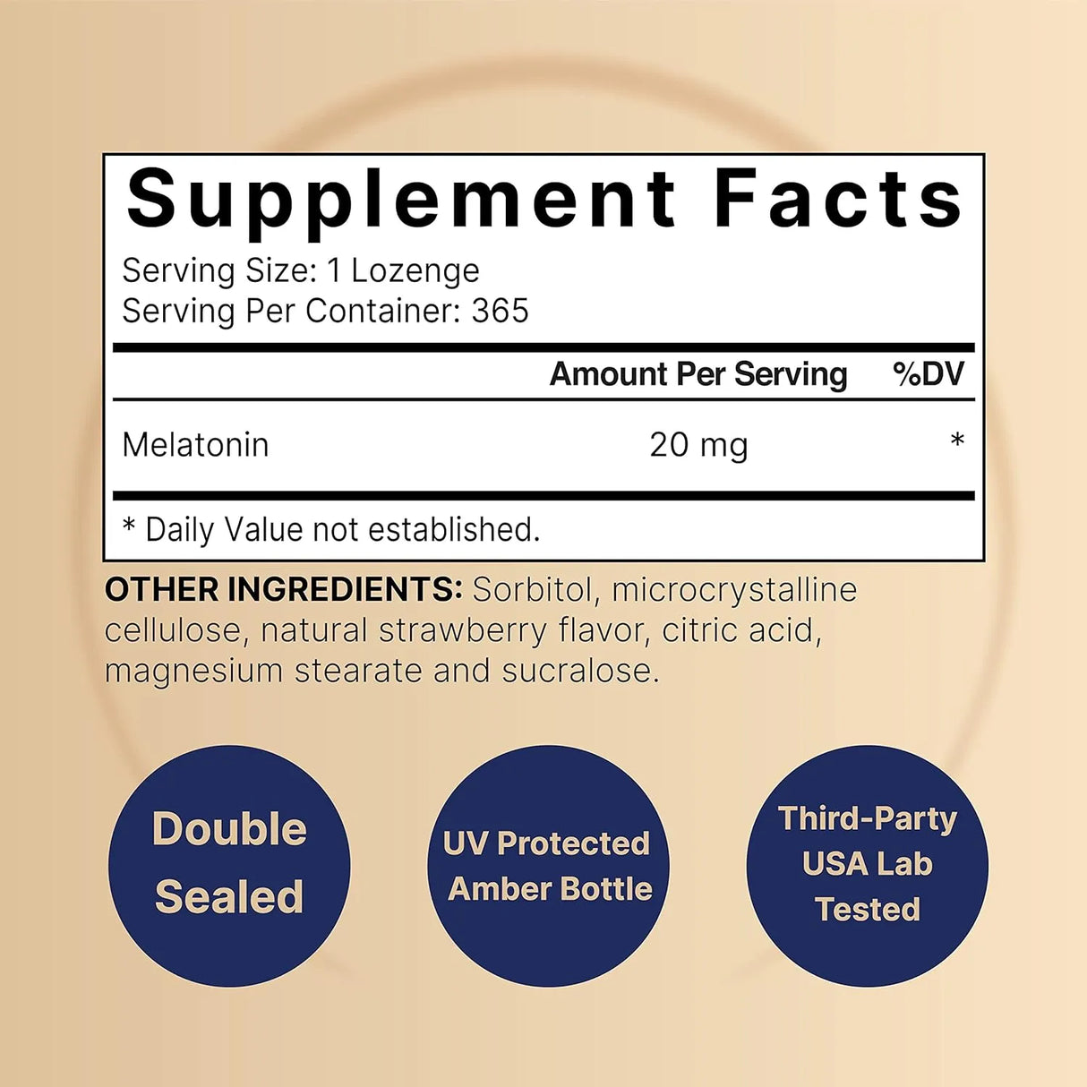 NATUREBELL - NatureBell Melatonin 20Mg. Fast Dissolve 365 Tabletas - The Red Vitamin MX - Suplementos Alimenticios - {{ shop.shopifyCountryName }}