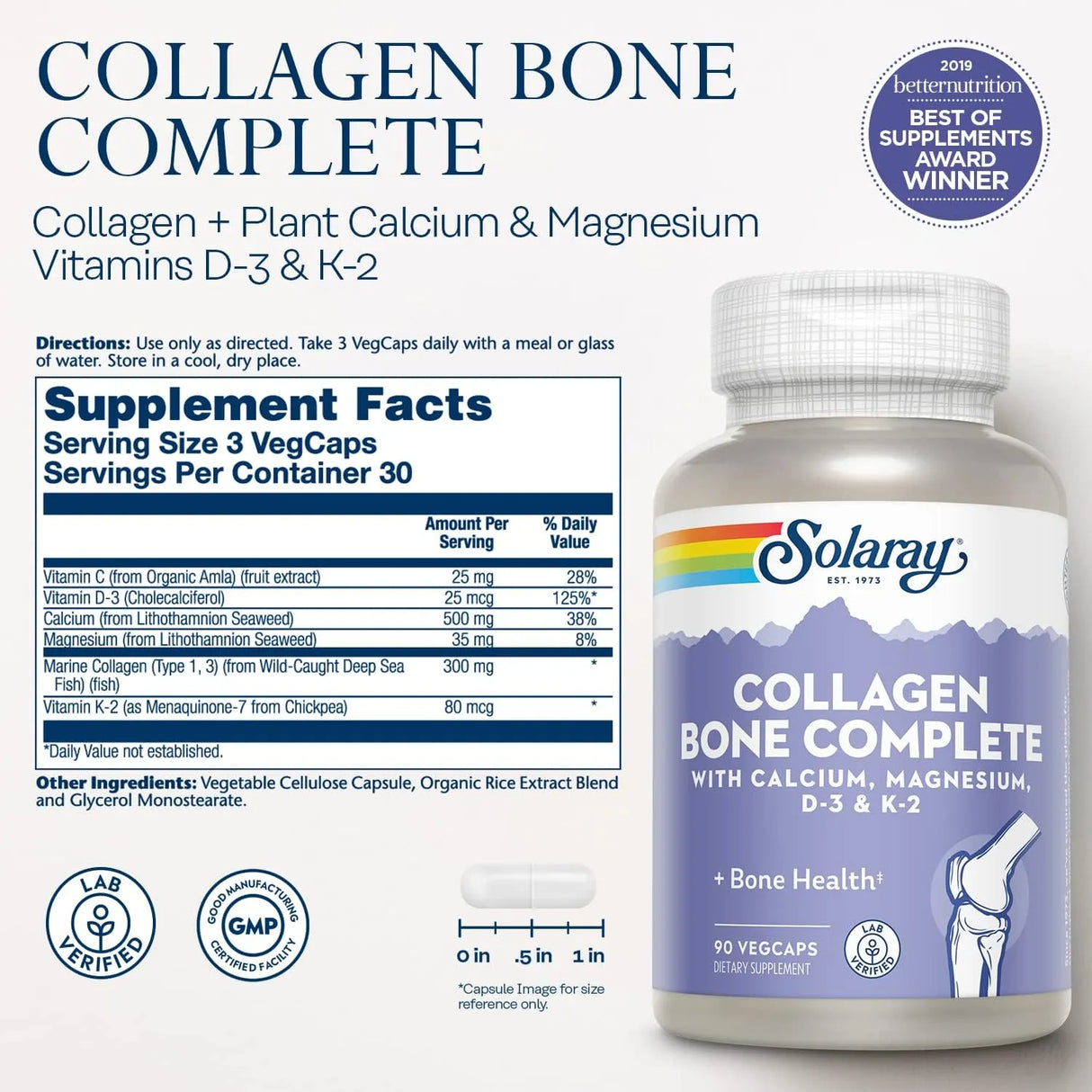 SOLARAY - SOLARAY Collagen Bone Complete 90 Capsulas - The Red Vitamin MX - Suplementos Alimenticios - {{ shop.shopifyCountryName }}