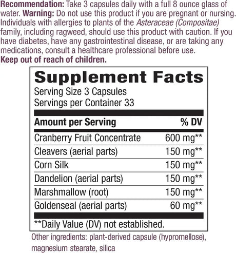 NATURE'S WAY - Nature's Way Urinary with Cranberry Premium Blend 100 Capsulas 2 Pack - The Red Vitamin MX - Suplementos Alimenticios - {{ shop.shopifyCountryName }}