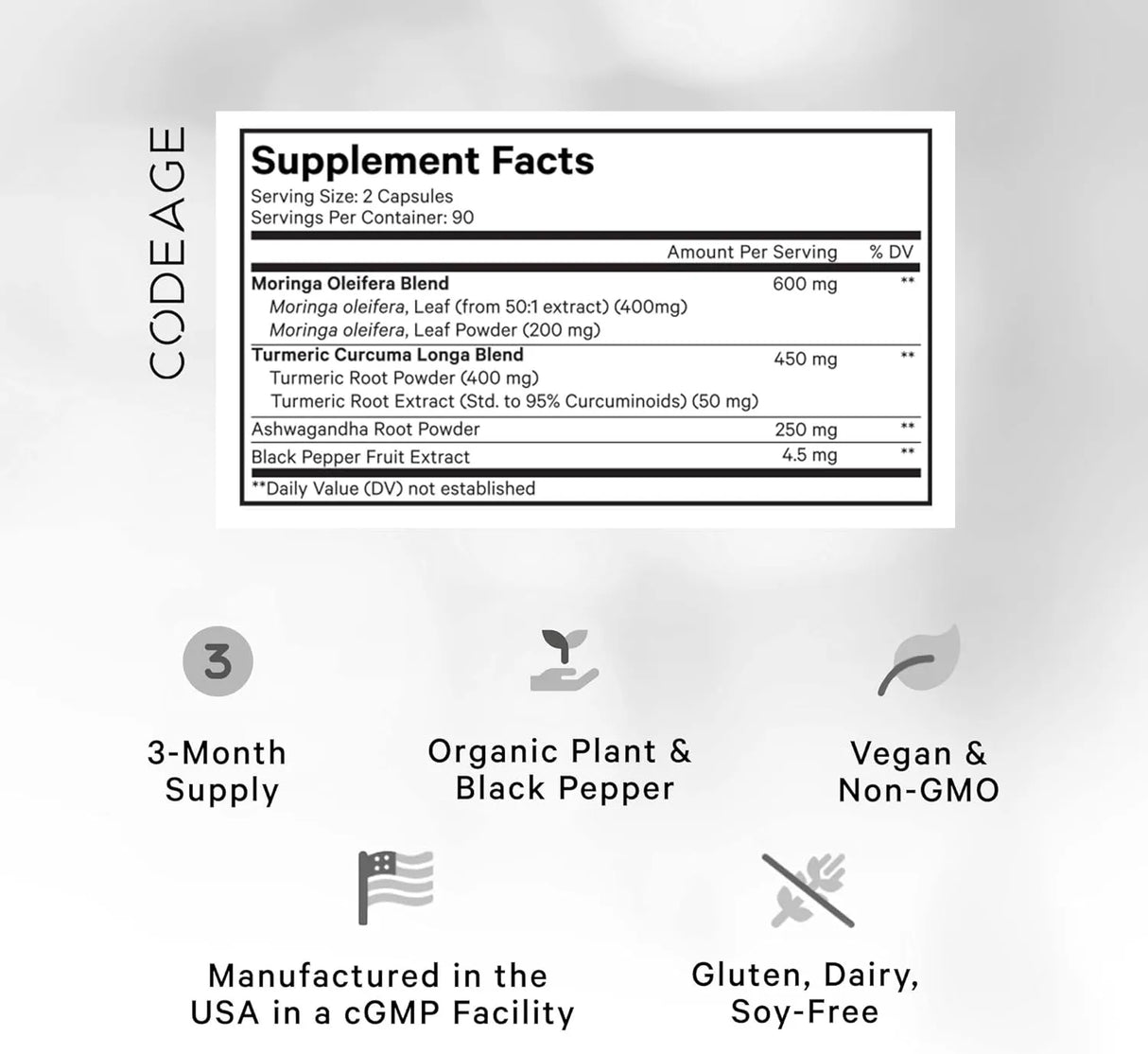 CODEAGE - Codeage Liposomal Moringa+ 180 Capsulas - The Red Vitamin MX - Suplementos Alimenticios - {{ shop.shopifyCountryName }}