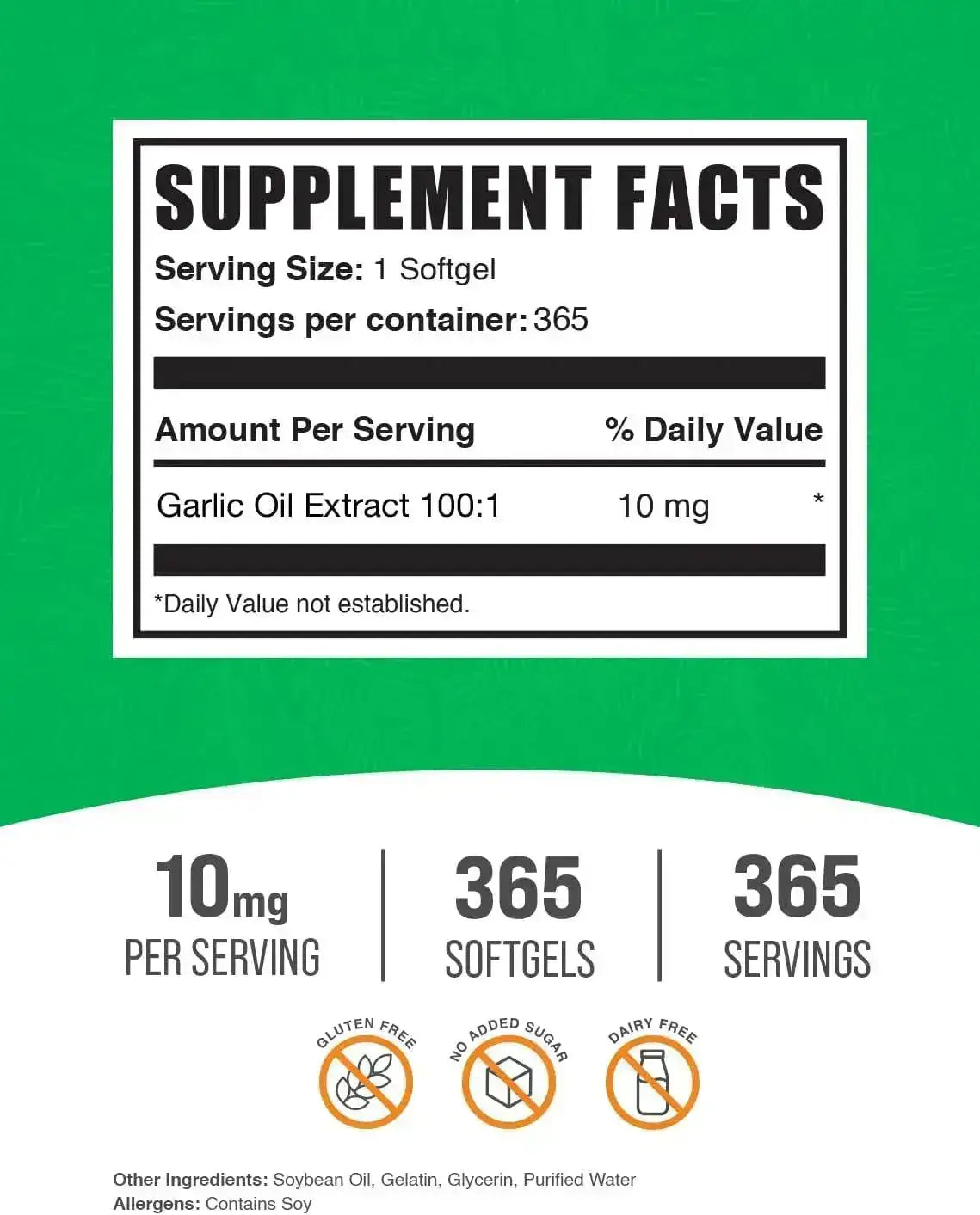 BULK SUPPLEMENTS - Bulk Supplements Garlic Oil 1000Mg. 365 Capsulas Blandas - The Red Vitamin MX - Suplementos Alimenticios - {{ shop.shopifyCountryName }}