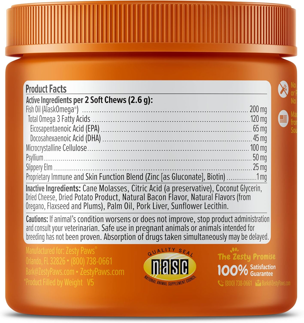 Zesty Paws Hairball Bites for Cats 60 Masticables