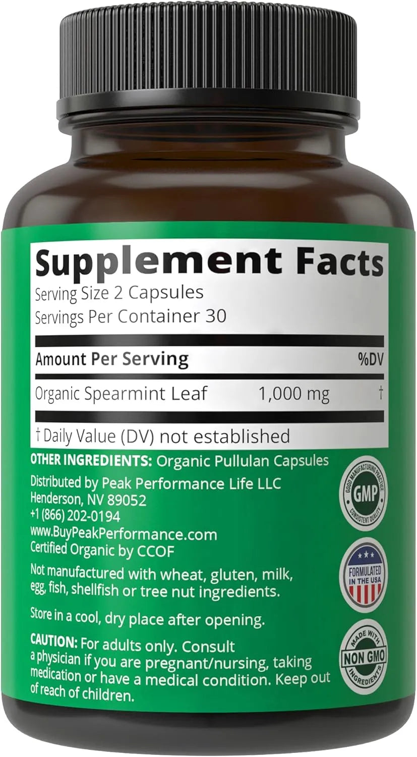 PEAK PERFORMANCE - Peak Performance Spearmint Leaf 60 Capsulas - The Red Vitamin MX - Suplementos Alimenticios - {{ shop.shopifyCountryName }}