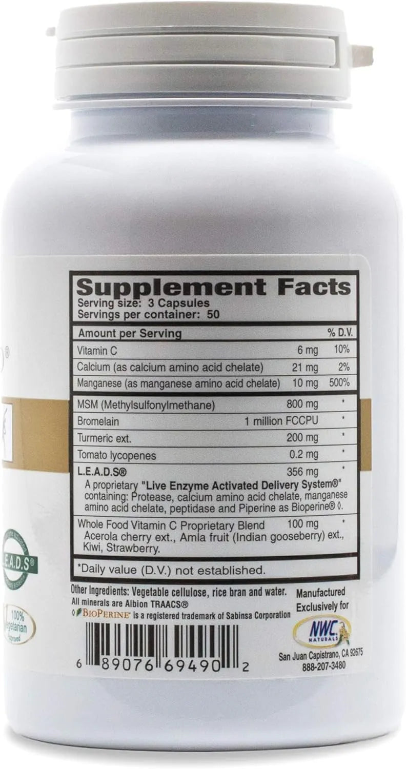 NWC NATURALS - NWC Naturals MSM Gold Systemic Enzyme 150 Capsulas - The Red Vitamin MX - Suplementos Alimenticios - {{ shop.shopifyCountryName }}
