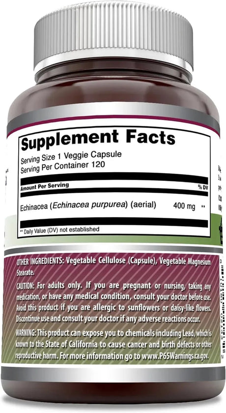 AMAZING FORMULAS - Amazing Formulas Echinacea 400Mg. 120 Capsulas - The Red Vitamin MX - Suplementos Alimenticios - {{ shop.shopifyCountryName }}