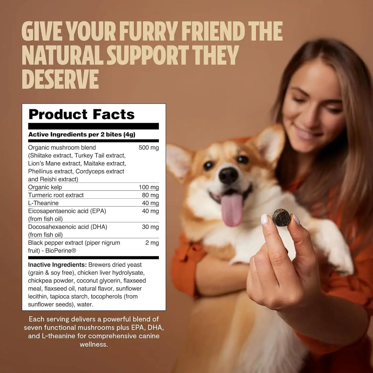 FRESHCAP - FreshCap Mushrooms Shroomies 13 in 1 Turkey Tail Mushroom for Dogs 180 Masticables - The Red Vitamin MX - Suplementos Herbales Para Perros - {{ shop.shopifyCountryName }}