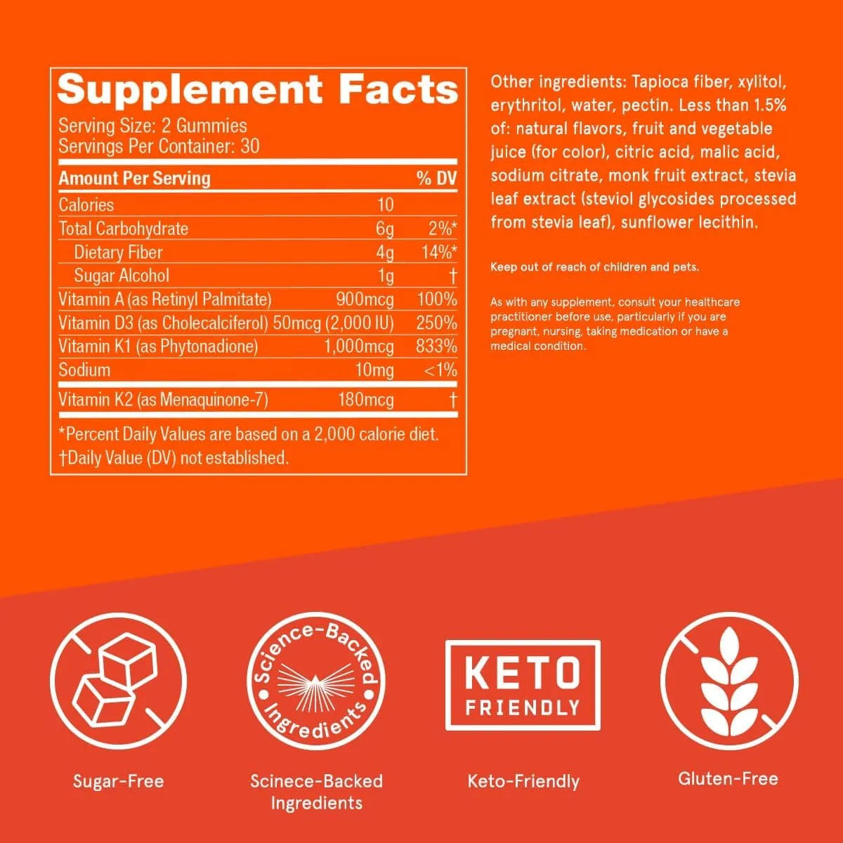 BULLETPROOF - Bulletproof Vitamins A+D+K Sugar-Free Orange Gummies 60 Gomitas - The Red Vitamin MX - Suplementos Alimenticios - {{ shop.shopifyCountryName }}