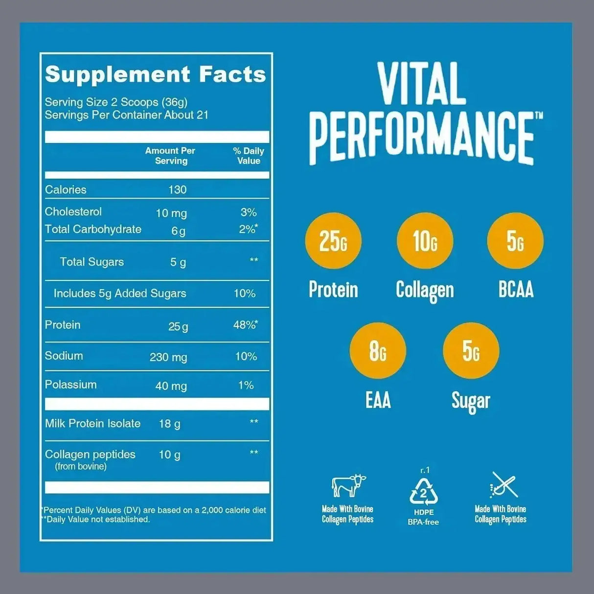 VITAL PROTEINS - Vital Proteins Performance Powder Vanilla 761Gr. - The Red Vitamin MX - Suplementos Alimenticios - {{ shop.shopifyCountryName }}