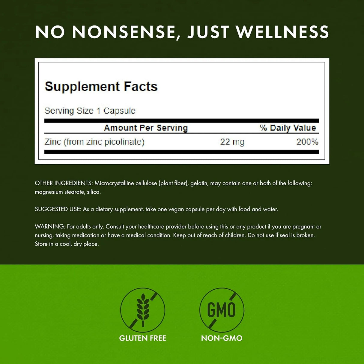 SWANSON - Swanson Zinc Picolinate 22Mg. 60 Capsulas - The Red Vitamin MX - Suplementos Alimenticios - {{ shop.shopifyCountryName }}