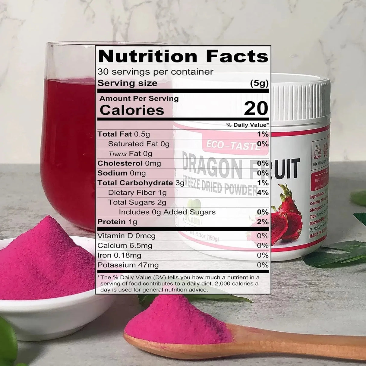 ECO-TASTE - ECO-TASTE Dragon Fruit Powder 150Gr. - The Red Vitamin MX - Suplementos Alimenticios - {{ shop.shopifyCountryName }}