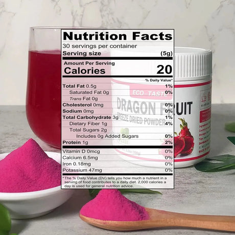 ECO-TASTE - ECO-TASTE Dragon Fruit Powder 150Gr. - The Red Vitamin MX - Suplementos Alimenticios - {{ shop.shopifyCountryName }}