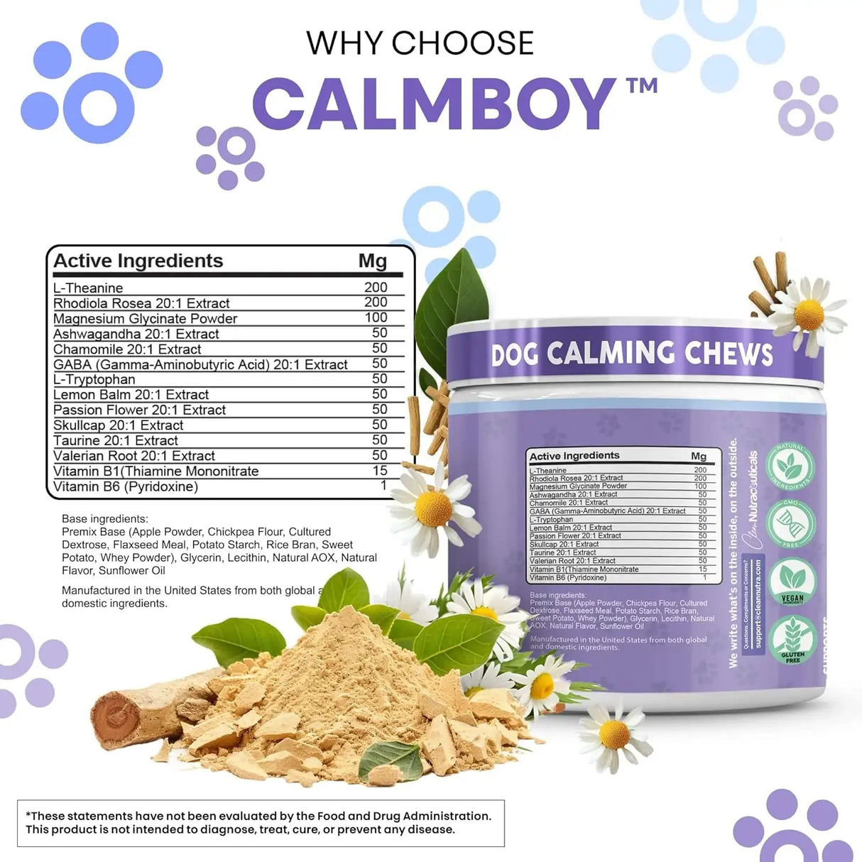 CLEAN NUTRACEUTICALS - Clean Nutraceuticals Clean Nutra Calming Chews for Dogs 90 Masticables - The Red Vitamin MX - Relajantes Para Perros - {{ shop.shopifyCountryName }}