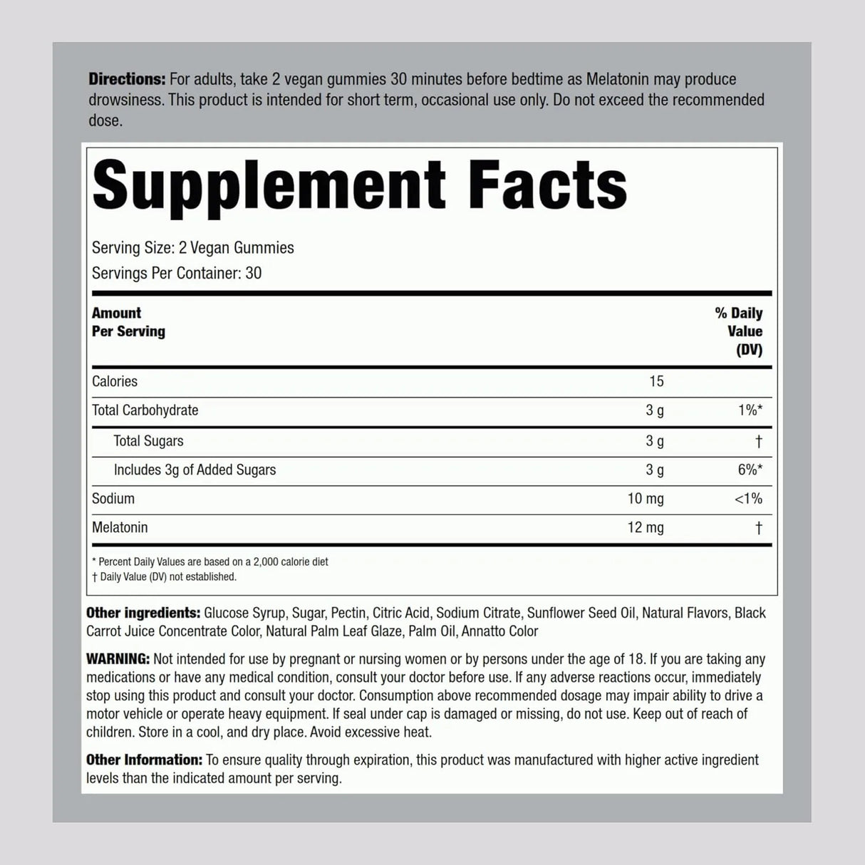 PIPING ROCK - Piping Rock Melatonin Gummies 12Mg. 60 Gomitas - The Red Vitamin MX - Suplementos Alimenticios - {{ shop.shopifyCountryName }}