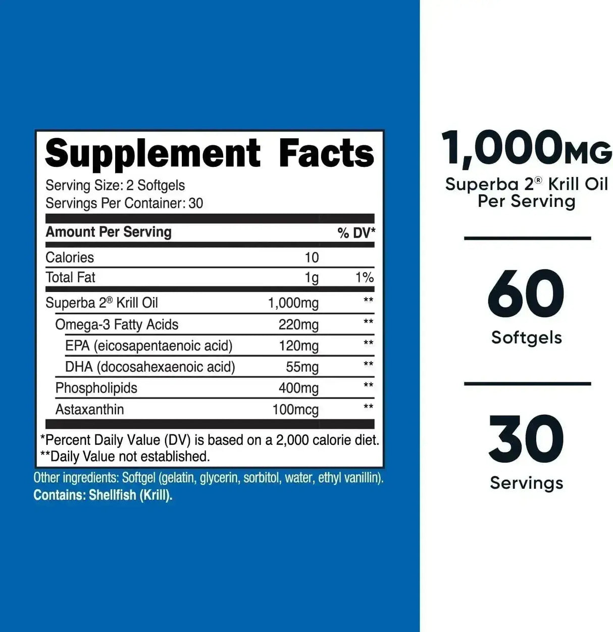 NUTRICOST - Nutricost Krill Oil 1000Mg. 60 Capsulas Blandas - The Red Vitamin MX - Suplementos Alimenticios - {{ shop.shopifyCountryName }}