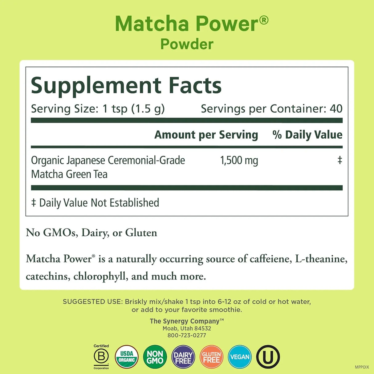 PURE SYNERGY - PURE SYNERGY Matcha Power 60Gr. - The Red Vitamin MX - Suplementos Alimenticios - {{ shop.shopifyCountryName }}