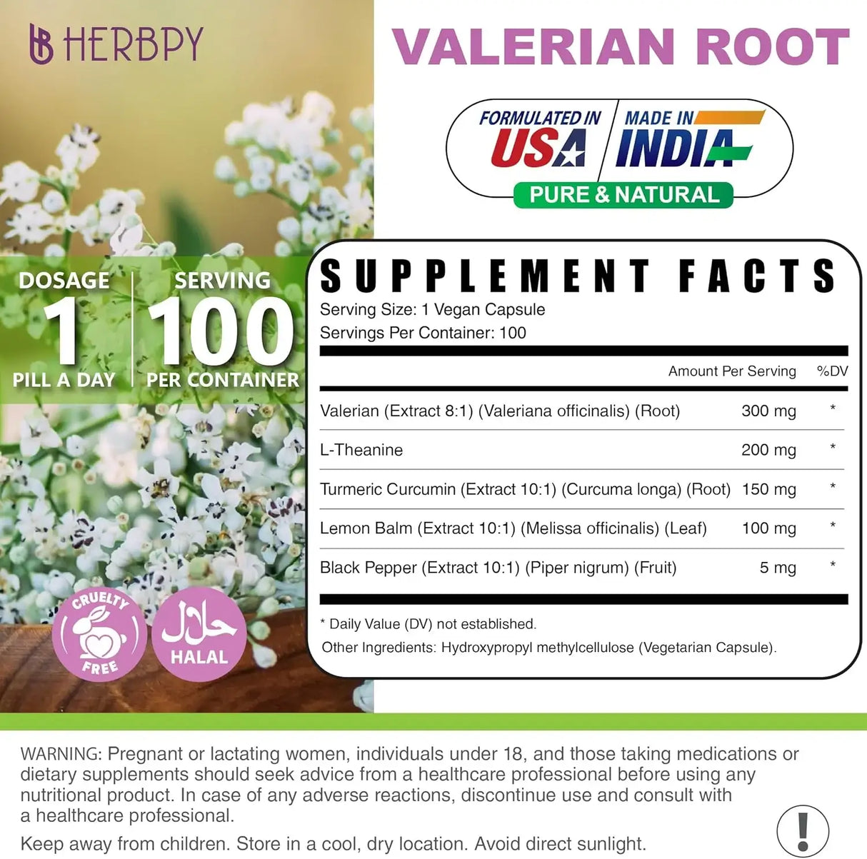 HERBPY - Herbpy 5in1 Valerian Root 100 Capsulas - The Red Vitamin MX - Suplementos Alimenticios - {{ shop.shopifyCountryName }}