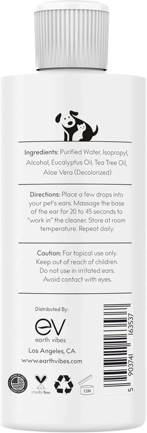 EARTH VIBES - Earth Vibes Dog & Cat Ear Cleaner 120Ml. - The Red Vitamin MX - Cuidado Del Oído De Perros - {{ shop.shopifyCountryName }}