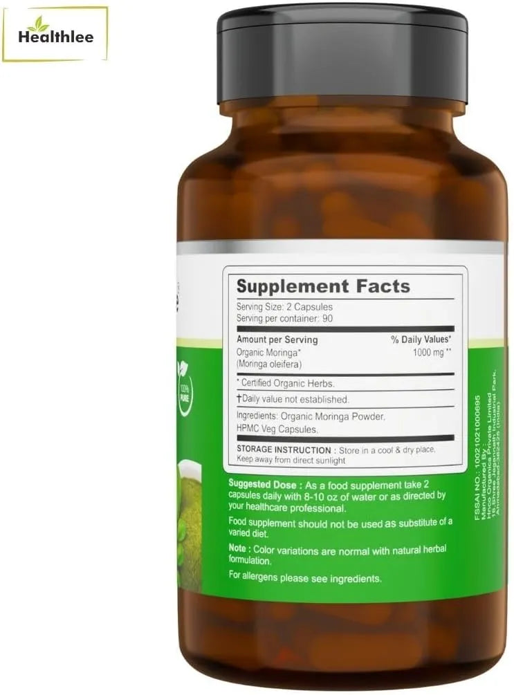 HEALTHLEE - Healthlee Moringa 1000Mg. 180 Capsulas - The Red Vitamin MX - Suplementos Alimenticios - {{ shop.shopifyCountryName }}