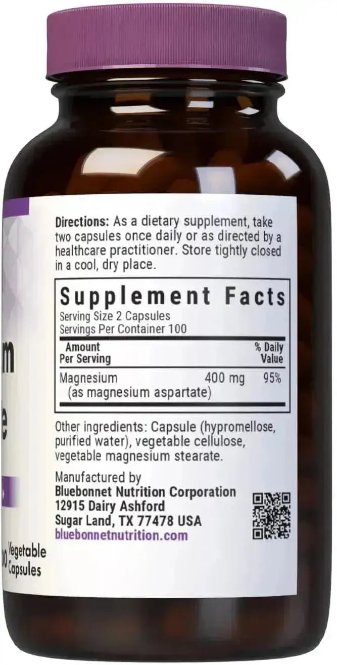 BLUEBONNET NUTRITION - Bluebonnet Nutrition Magnesium Aspartate 200 Capsulas - The Red Vitamin MX - Suplementos Alimenticios - {{ shop.shopifyCountryName }}