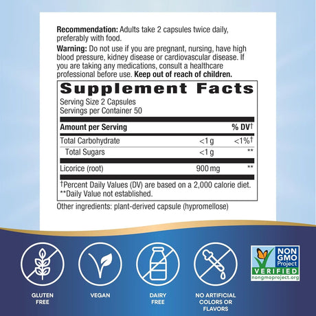 NATURE'S WAY - Nature's Way Licorice Root 900Mg. 100 Capsulas - The Red Vitamin MX - Suplementos Alimenticios - {{ shop.shopifyCountryName }}