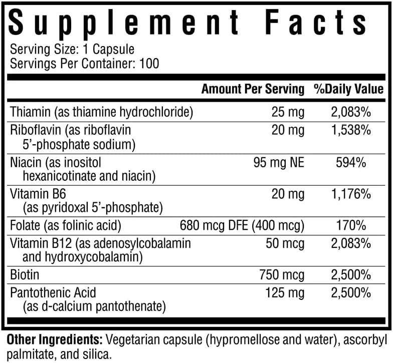 SEEKING HEALTH - Seeking Health B Complex MF 100 Capsulas - The Red Vitamin MX - Suplementos Alimenticios - {{ shop.shopifyCountryName }}