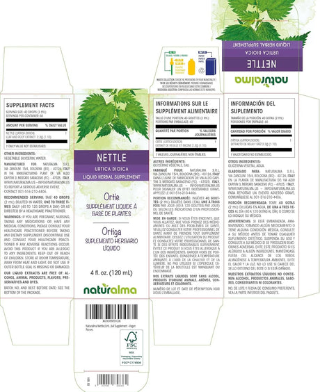 NATURALMA - Naturalma Nettle Leaf and Root Alcohol-Free Tincture 4 Fl.Oz. - The Red Vitamin MX - Suplementos Alimenticios - {{ shop.shopifyCountryName }}