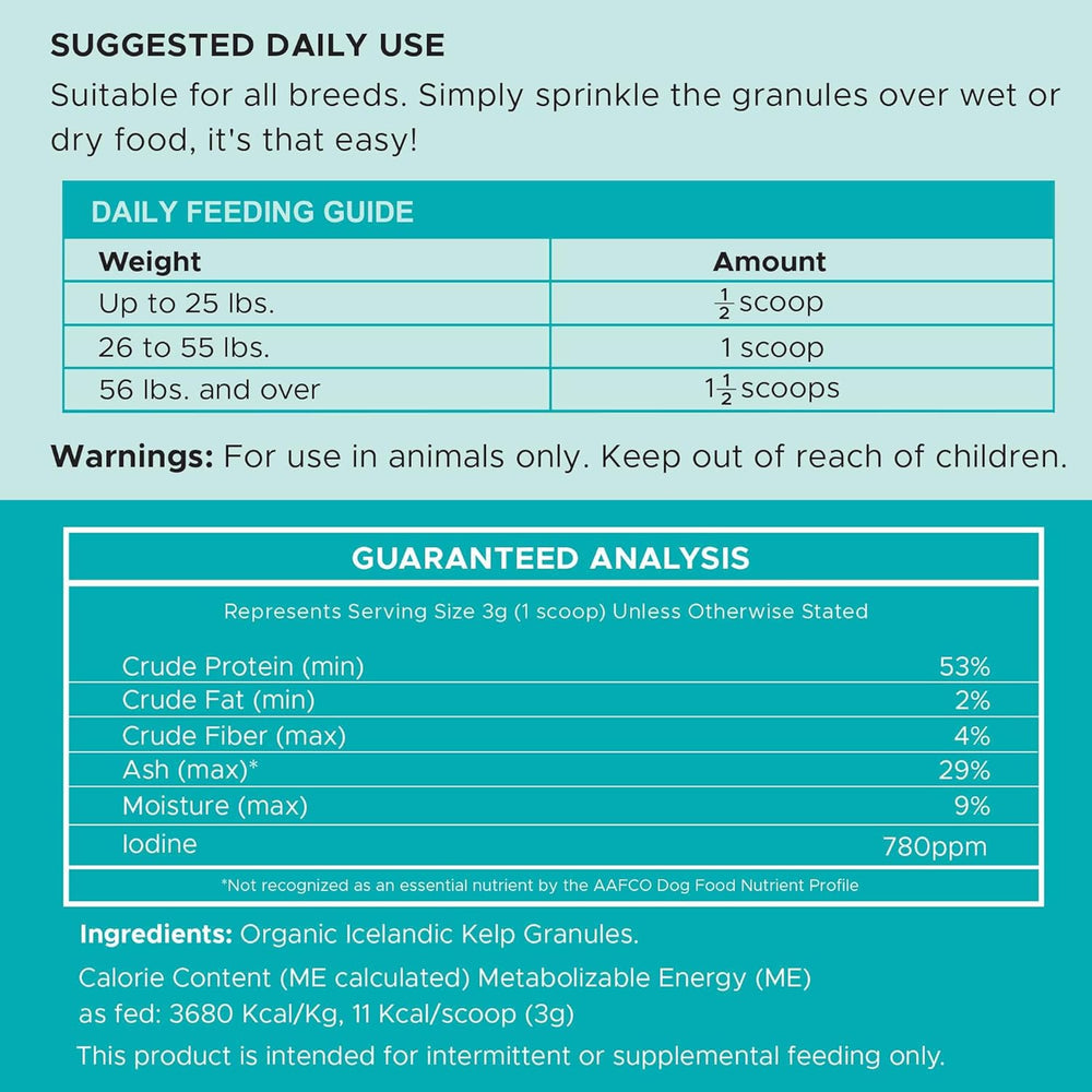 CHEW + HEAL - Chew + Heal Labs Kelp Supplement for Dogs 16 Oz. - The Red Vitamin MX - Suplementos Herbales Para Perros - {{ shop.shopifyCountryName }}