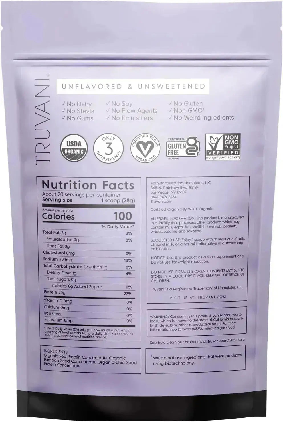 TRUVANI - Truvani Vegan Pea Protein Powder Unflavored 560Gr. - The Red Vitamin MX - Suplementos Alimenticios - {{ shop.shopifyCountryName }}