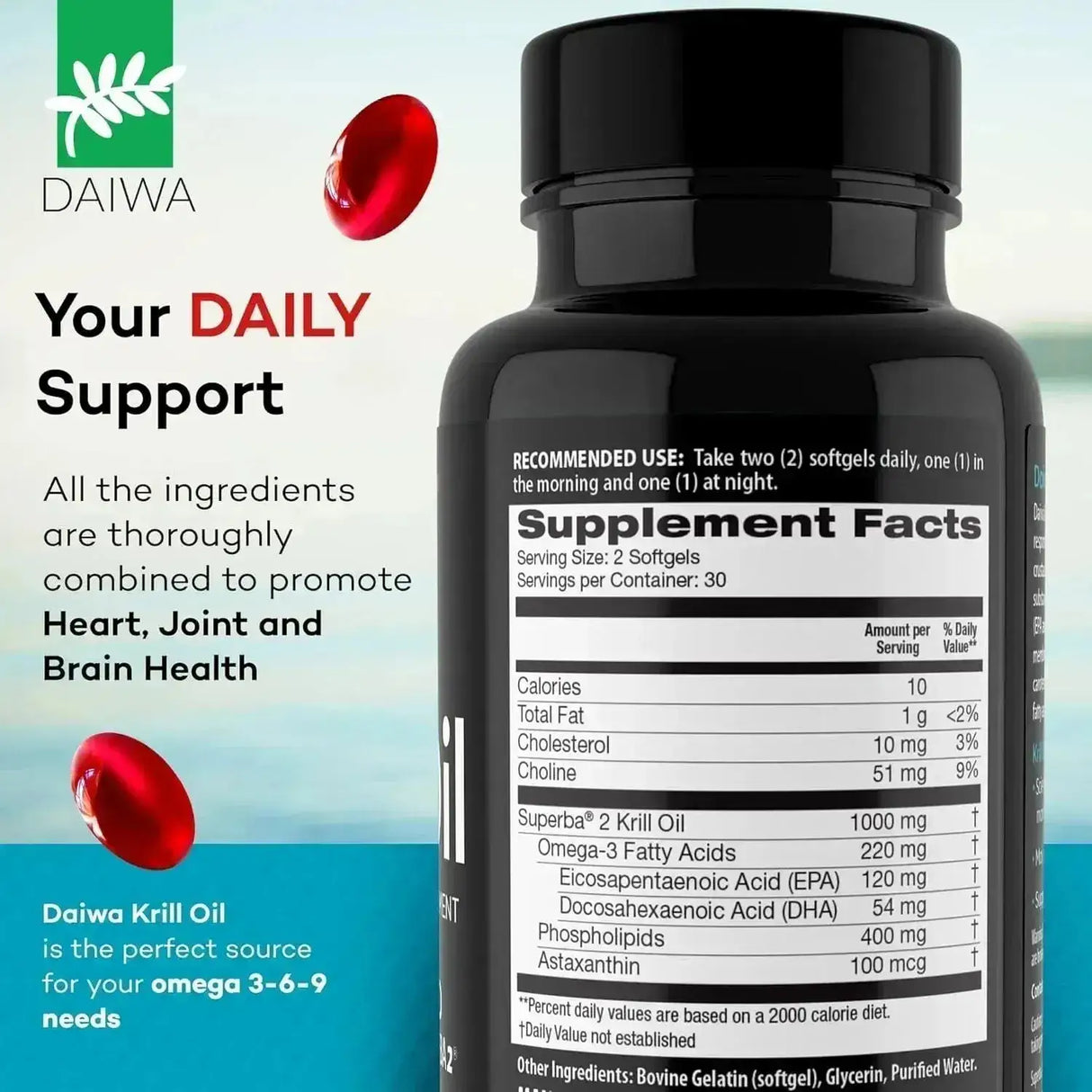 DAIWA - Daiwa Krill Oil 1000Mg. 60 Capsulas Blandas - The Red Vitamin MX - Suplementos Alimenticios - {{ shop.shopifyCountryName }}