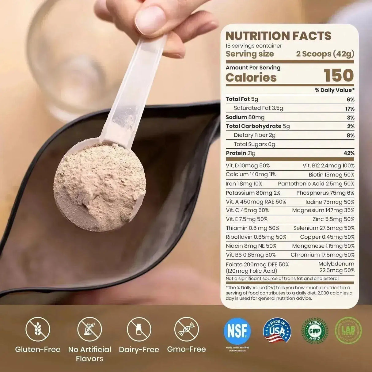 UPNOURISH - UpNourish Vegan Protein Powder Vanilla Cookie 15 Servicios 600Gr. - The Red Vitamin MX - Suplementos Alimenticios - {{ shop.shopifyCountryName }}