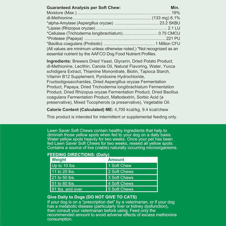 CHEW + HEAL - Chew + Heal Labs Dog Urine Neutralizer for Lawn 120 Masticables - The Red Vitamin MX - Salud De Tracto Urinario Para Perros - {{ shop.shopifyCountryName }}