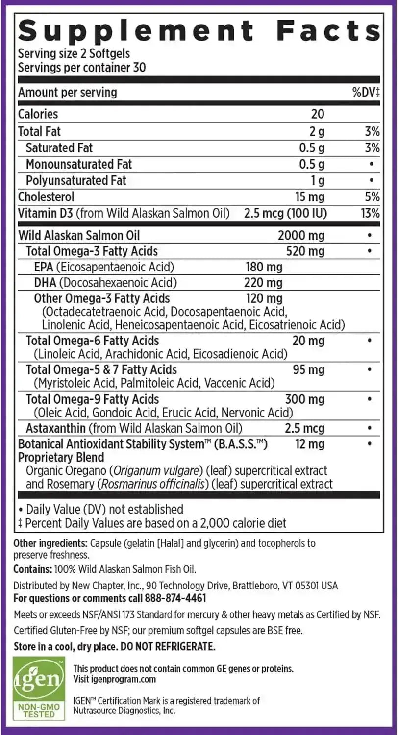 NEW CHAPTER - New Chapter Wholemega Fish Oil 1000Mg. 60 Capsulas Blandas - The Red Vitamin MX - Suplementos Alimenticios - {{ shop.shopifyCountryName }}