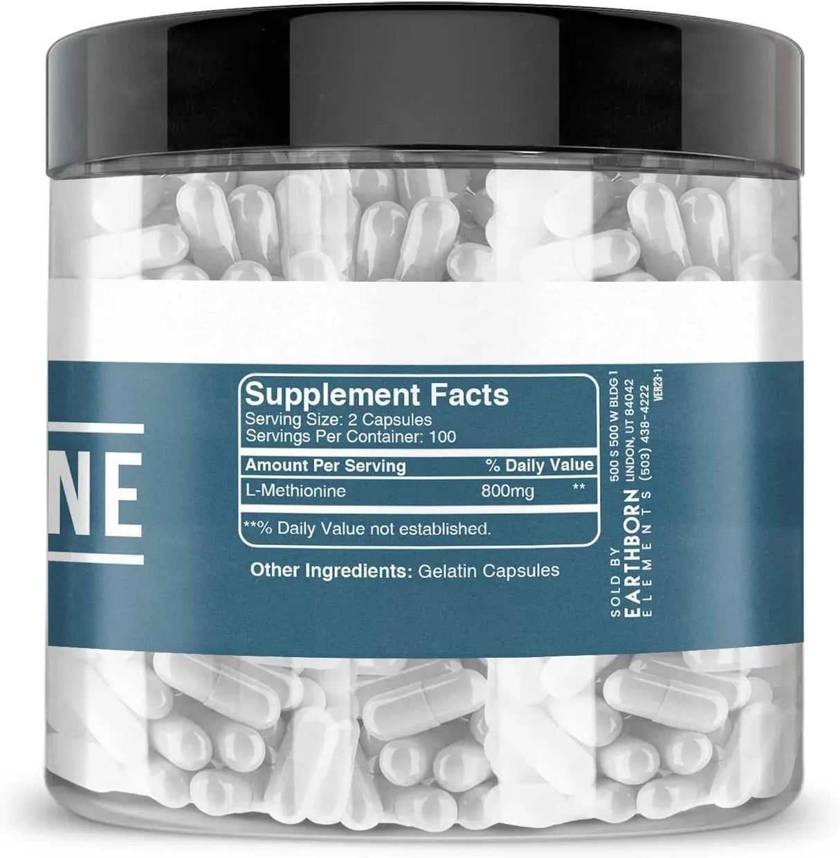 EARTHBORN ELEMENTS - Earthborn Elements L-Methionine 200 Capsulas - The Red Vitamin MX - Suplementos Alimenticios - {{ shop.shopifyCountryName }}