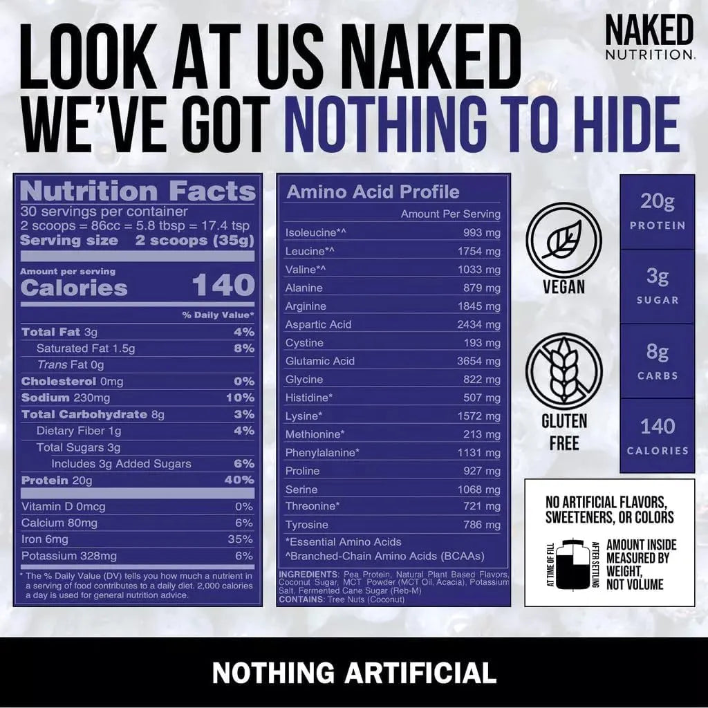 NAKED NUTRITION - Naked Shake Blueberry Muffin Protein Powder 30 Servicios 1.1 Kg. - The Red Vitamin MX - Suplementos Alimenticios - {{ shop.shopifyCountryName }}