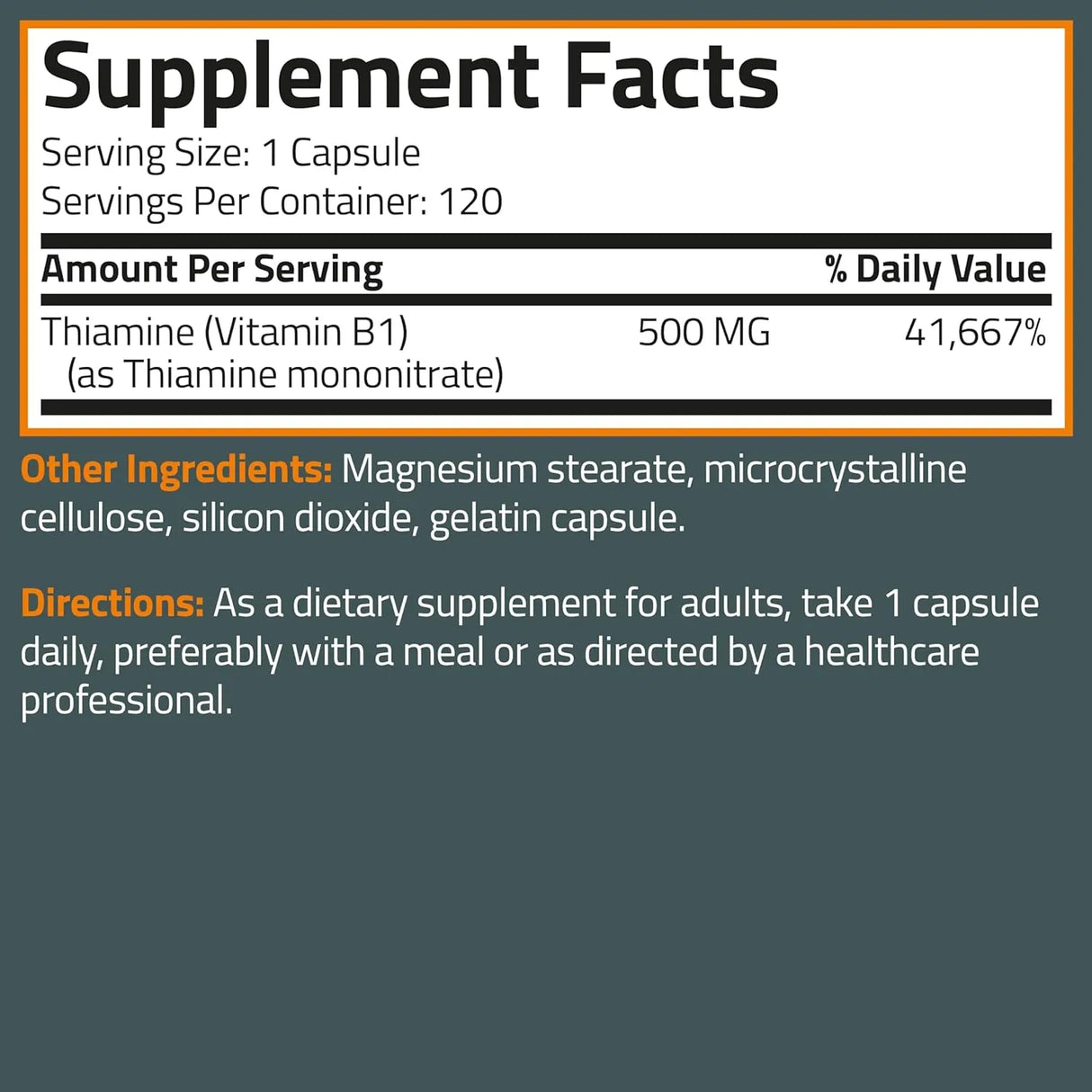 BRONSON - Bronson Vitamin B1 Extra Strength 500Mg. 120 Capsulas - The Red Vitamin MX - Suplementos Alimenticios - {{ shop.shopifyCountryName }}